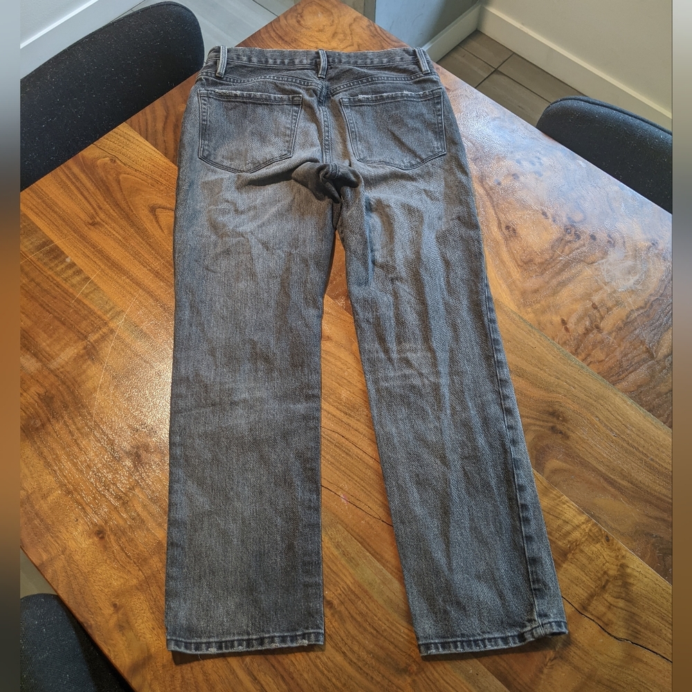 FRAME - Le Nouveau High Waist Crop Straight Leg Jeans | Size 26 | Haynes Gray - Picture 7 of 16
